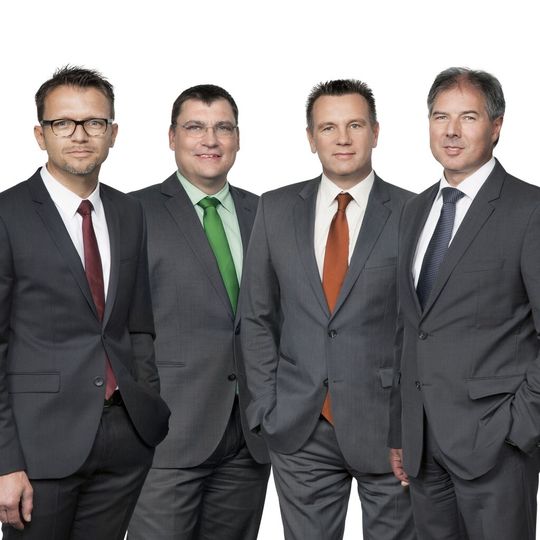 Die Geschäftsführung von Bilfinger Maintenance (v.l.n.r.): Franz Xaver Braun (Vorsitzender der Geschäftsführung), Frank Lothar Unger, Hermann Holme und Jörg Wolfhard.