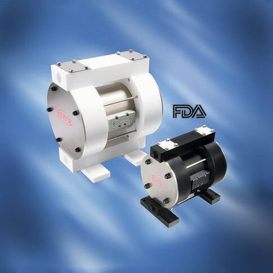 Die neuen Flux Druckluft-Membranpumpen mit FDA Zulassung.