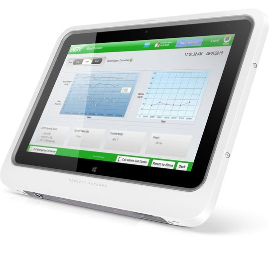 Die antimikrobielle Bearbeitung des Healthcare-Tablets soll das Gerät schützen und eine einfache Reinigung ermöglichen. Die antimikrobielle Bearbeitung des Healthcare-Tablets soll das Gerät schützen und eine einfache Reinigung ermöglichen.