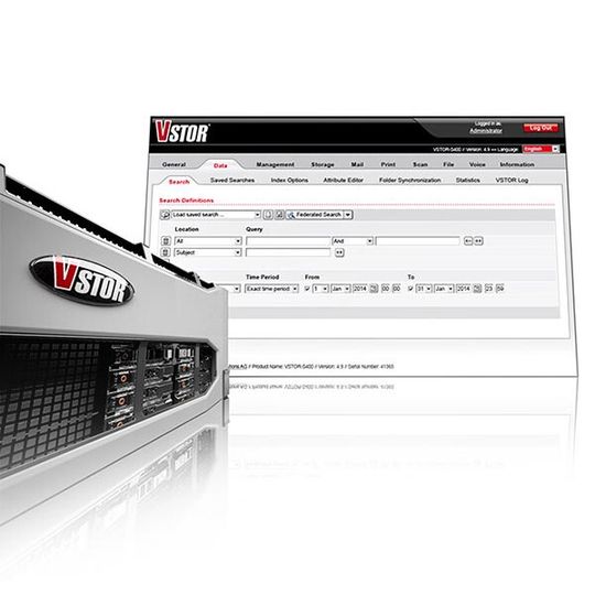 Mit VSTOR bietet Artec rechtssichere Archivierungs- und Datenmanagementlösungen an. Mit VSTOR bietet Artec rechtssichere Archivierungs- und Datenmanagementlösungen an.