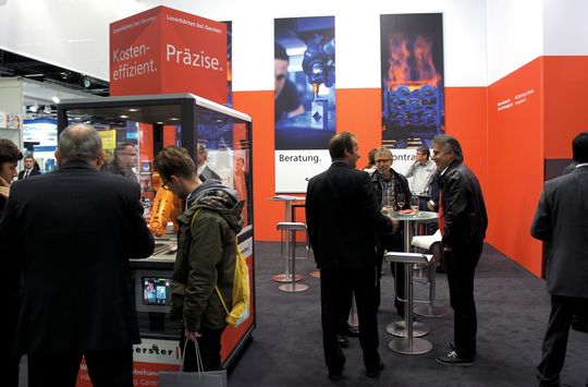 Auf dem Swisstech-Stand der Härterei Gerster AG. Auf dem Swisstech-Stand der Härterei Gerster AG.