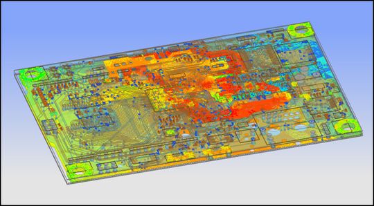 Simulationsmodell erstellt mit Ansys.