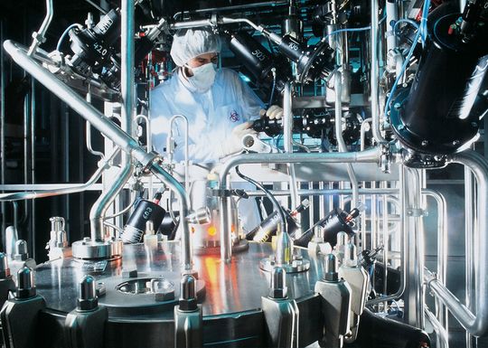 Cell fermentation in biopharmaceutical production at Boehringer Ingelheim. Cell fermentation in biopharmaceutical production at Boehringer Ingelheim.
