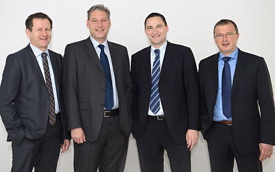 Der AVAG-Vorstand (von links): Markus Kruis, Albert C. Still, Roman Still und Ulf Pfeiffer – zum Vergrößern bitte klicken.