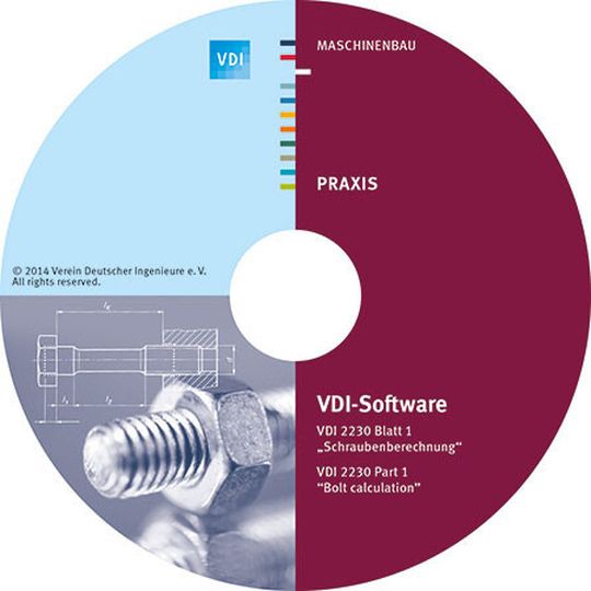Die VDI-Software bietet gemäß der einschlägigen Richtlinie VDI 2230 Blatt 1 eine akkurate Berechnung zentrisch und exzentrisch verspannter Schraubenverbindungen. Die VDI-Software bietet gemäß der einschlägigen Richtlinie VDI 2230 Blatt 1 eine akkurate Berechnung zentrisch und exzentrisch verspannter Schraubenverbindungen.