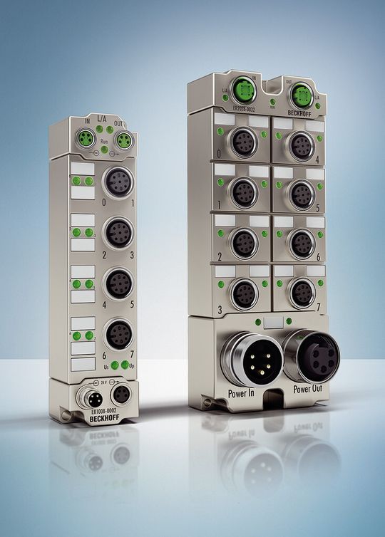 Grâce aux modules en zinc de la gamme ER, le système d’E/S EtherCAT décentralisé peut également être utilisé dans des conditions extrêmement rudes. Grâce aux modules en zinc de la gamme ER, le système d’E/S EtherCAT décentralisé peut également être utilisé dans des conditions extrêmement rudes.