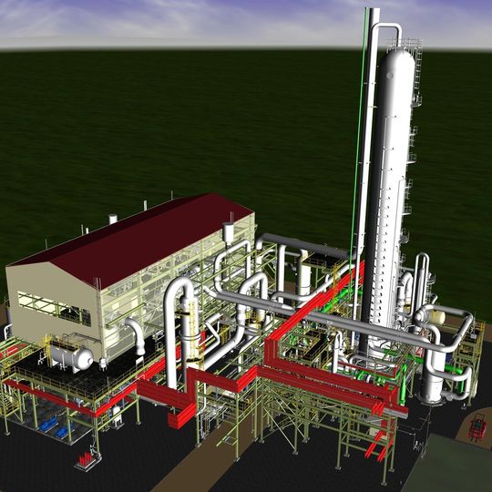 A graphic representation of the planned nitric acid plant A graphic representation of the planned nitric acid plant