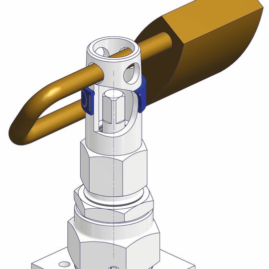 Anti-Tamper Valve Head Options – Standard Design: The valves are operated using a special AT-Key which perfectly matches the reciprocating Anti-Tamper bore. In addition to this security feature, it is also possible to insert a padlock crosswise through the Anti-Tamper bore in order to prevent the insertion of the key. Anti-Tamper Valve Head Options – Standard Design: The valves are operated using a special AT-Key which perfectly matches the reciprocating Anti-Tamper bore. In addition to this security feature, it is also possible to insert a padlock crosswise through the Anti-Tamper bore in order to prevent the insertion of the key.
