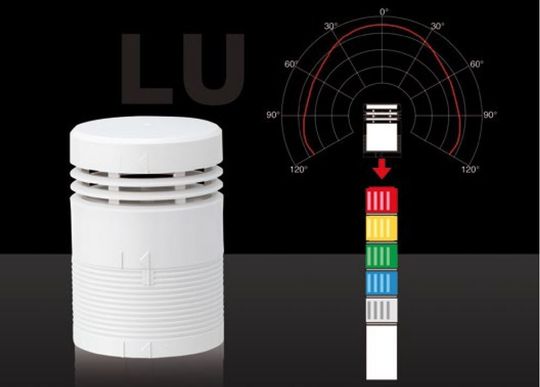 Mit dem neuen LB-Klangmodul (LB = Loud Buzzer) für die LU-Signalsäulen verbesserte Patlite den akustischen Alarm der Signaltürme. Der Ton ist mit einer Lautstärke von 100 db/1 m und einem 360°-Rumdum-Sound auch in einer lauten Produktionsumgebung nicht mehr zu überhören. Mit dem neuen LB-Klangmodul (LB = Loud Buzzer) für die LU-Signalsäulen verbesserte Patlite den akustischen Alarm der Signaltürme. Der Ton ist mit einer Lautstärke von 100 db/1 m und einem 360°-Rumdum-Sound auch in einer lauten Produktionsumgebung nicht mehr zu überhören.