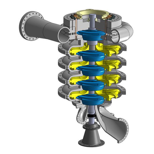 Das neue Pumpturbinenmodell - aus mehreren Modulen zusammengesetzt Das neue Pumpturbinenmodell - aus mehreren Modulen zusammengesetzt
