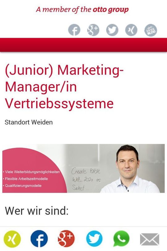 Personalbeschaffung goes mobile: Die Versendergruppe Witt nutzt als eines der ersten Unternehmen Deutschlands WhatsApp für die Verbreitung von Stellenanzeigen. Ist dieses Tool auch für B2B-Unternehmen interessant? Personalbeschaffung goes mobile: Die Versendergruppe Witt nutzt als eines der ersten Unternehmen Deutschlands WhatsApp für die Verbreitung von Stellenanzeigen. Ist dieses Tool auch für B2B-Unternehmen interessant?