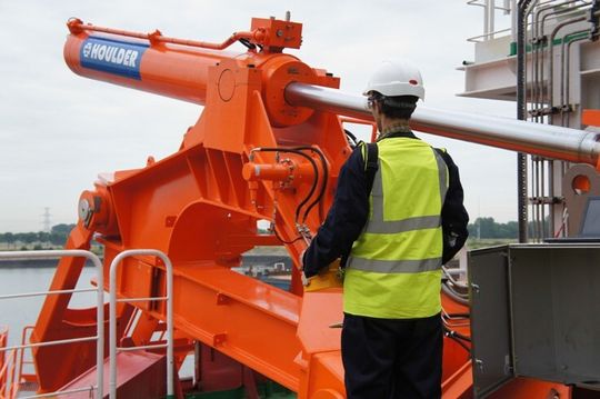 Steuerung der Greiferarme über ein mobiles Bedienpanel