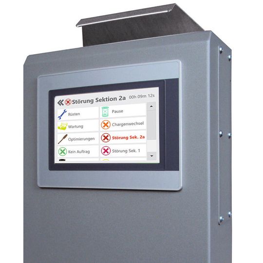 Das Messgerät Easy-OEE erfasst Daten, aus denen sich die Effektivität der Produktion ermitteln lässt. Das Messgerät Easy-OEE erfasst Daten, aus denen sich die Effektivität der Produktion ermitteln lässt.