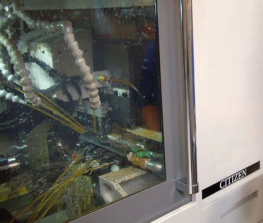 Wogaard’s newly developed neat oil Coolant Saver is fitted to the Citizen A32 that, like many sliding head lathes, uses an expensive low viscosity oil to cool the component and the cutting tools during machining. Wogaard’s newly developed neat oil Coolant Saver is fitted to the Citizen A32 that, like many sliding head lathes, uses an expensive low viscosity oil to cool the component and the cutting tools during machining.