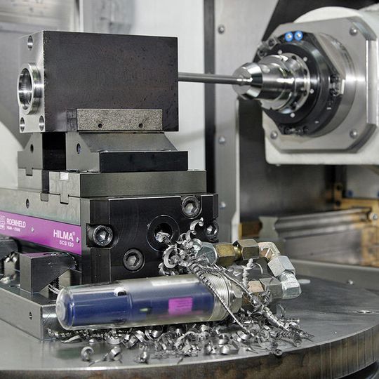 Dem schnellen Erkennen von Druckabfällen bei hydraulischen Spannvorrichtungen dient eine drahtlose Drucküberwachung.