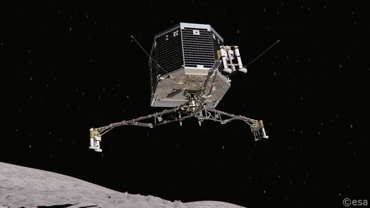 Die Landeeinheit Philae der Raumsonde Rosetta hat den Gas-Chromatograph Ptolemy an Bord. Er analysiert Gase wie Wasser-, Sauer-, Kohlen- und Stickstoff im Kometenmaterial. Die Landeeinheit Philae der Raumsonde Rosetta hat den Gas-Chromatograph Ptolemy an Bord. Er analysiert Gase wie Wasser-, Sauer-, Kohlen- und Stickstoff im Kometenmaterial.