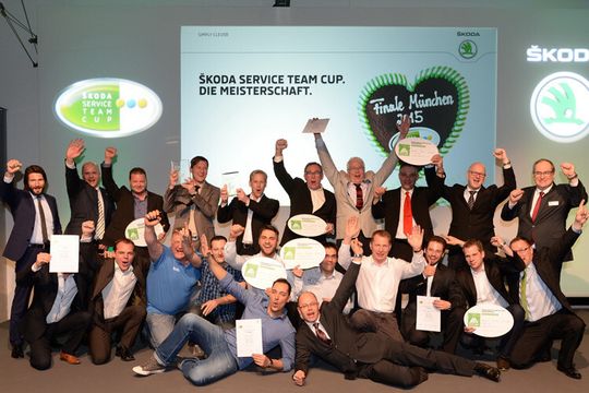 Die Gewinner des „Skoda Service Team Cups“ am zweiten Wettbewerbstag.