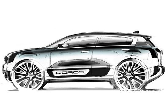Auf der Automesse in Shanghai zu sehen: der kleine Crossover „Qoros 2 SUV“. Auf der Automesse in Shanghai zu sehen: der kleine Crossover „Qoros 2 SUV“.