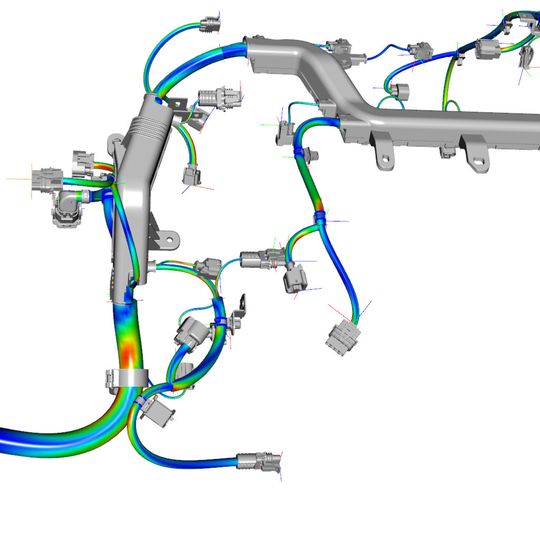 Spitzentechnologie aus der Fraunhofer Forschung sichert flexible Bauteile wie Kabel und Schläuche digital ab. Das Tool „IPS CableSimulation“ etabliert sich weltweit zum festen Bestandteil des Produktprozesses in der Automobil-und Nutzfahrzeugindustrie. Spitzentechnologie aus der Fraunhofer Forschung sichert flexible Bauteile wie Kabel und Schläuche digital ab. Das Tool „IPS CableSimulation“ etabliert sich weltweit zum festen Bestandteil des Produktprozesses in der Automobil-und Nutzfahrzeugindustrie.