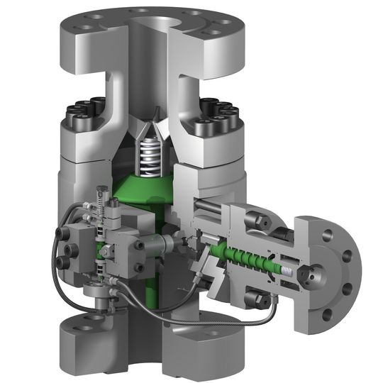 The recirculation valve for high and extremely high pressures of the SHP-series The recirculation valve for high and extremely high pressures of the SHP-series