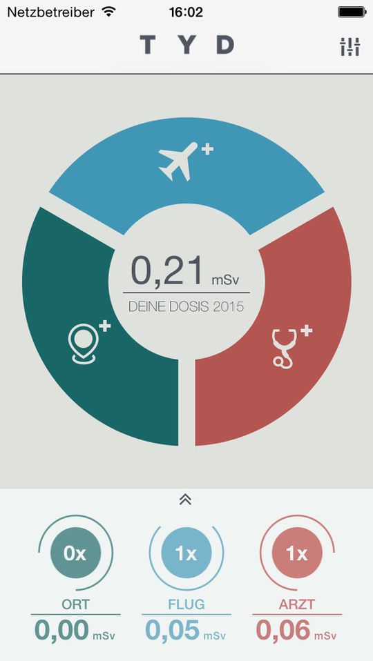App für das Smartphone: TrackYourDevice ermittelt die Strahlenbelastung wähend des Flugs. App für das Smartphone: TrackYourDevice ermittelt die Strahlenbelastung wähend des Flugs.