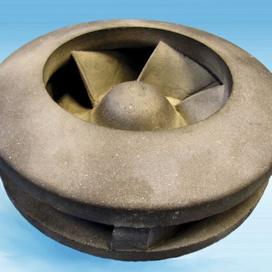 Gemeinsam mit der Firma SICcast Mineralguss entwickelt das Fraunhofer IKTS keramische Radialpumpenlaufräder. Gemeinsam mit der Firma SICcast Mineralguss entwickelt das Fraunhofer IKTS keramische Radialpumpenlaufräder.