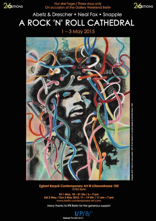 Eine der beiden Ausstellungen in den IPB-Räumen ist "A Rock 'n' Roll Cathedral"; hier das Ausstellungsplakat.