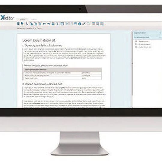 Xeditor, der webbasierte XML-Editor von Appsoft Technologies, überzeugte die Fachjury des Innovationspreis-IT der Initiative Mittelstand. Xeditor, der webbasierte XML-Editor von Appsoft Technologies, überzeugte die Fachjury des Innovationspreis-IT der Initiative Mittelstand.
