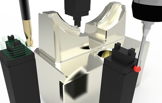 Delcam claims that Vortex produces safe toolpaths with a much deeper cut by using a controlled engagement angle that maintains the optimum cutting conditions for the whole toolpath. Delcam claims that Vortex produces safe toolpaths with a much deeper cut by using a controlled engagement angle that maintains the optimum cutting conditions for the whole toolpath.
