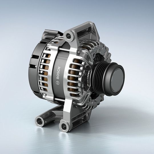 Generatore mit Hocheffizienz-Dioden (HED) und aktiver Gleichrichtung (SAR, Synchronous Active Rectifier) von Bosch. Generatore mit Hocheffizienz-Dioden (HED) und aktiver Gleichrichtung (SAR, Synchronous Active Rectifier) von Bosch.