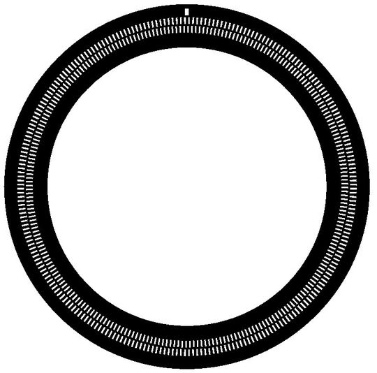 Teilungsscheibe mit zwei Inkrementalspuren.