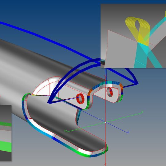 Die Werkzeugbahnoptimierung mithilfe von Anschnitten, Zerstörschleifen und dem sogenannten “Sky-writing“ gelingt jetzt mit der für 3D-Funktionen ausgelegten Software Cagila 3D von CAM Service. Die Werkzeugbahnoptimierung mithilfe von Anschnitten, Zerstörschleifen und dem sogenannten “Sky-writing“ gelingt jetzt mit der für 3D-Funktionen ausgelegten Software Cagila 3D von CAM Service.