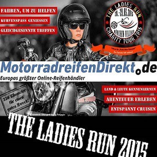 Motorradreifen Direkt unterstützt den „Ladies Run 2015“. Motorradreifen Direkt unterstützt den „Ladies Run 2015“.