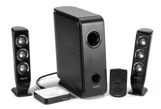 Für iPod-Liebhaber gibt es das I-Trigue 3000i mit Docking Station und Infrarot-Fernbedienung. Für iPod-Liebhaber gibt es das I-Trigue 3000i mit Docking Station und Infrarot-Fernbedienung.