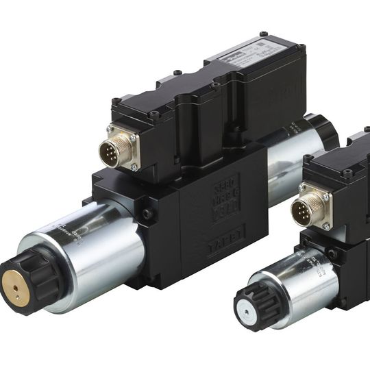 Parkers neue direktgesteuerte Proportional-Wegeventil-Serie D1FC/D3FC bietet ein komplett integriertes Wegmesssystem und eine digitale Onboard-Elektronik. Parkers neue direktgesteuerte Proportional-Wegeventil-Serie D1FC/D3FC bietet ein komplett integriertes Wegmesssystem und eine digitale Onboard-Elektronik.