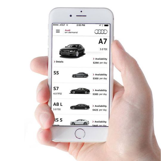 In San Francisco können Kunden einen Audi per App konfigurieren und direkt mieten. In San Francisco können Kunden einen Audi per App konfigurieren und direkt mieten.