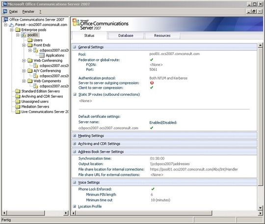 Abb. 3: Die Statusinformationen des Edge Server bieten einen Überblick über den Zustand und die Auslastung des Proxy. Abb. 3: Die Statusinformationen des Edge Server bieten einen Überblick über den Zustand und die Auslastung des Proxy.