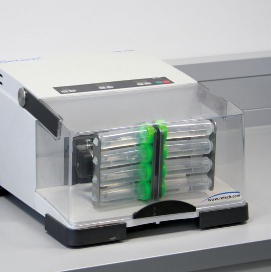 Retsch Schwingmühle MM 400 mit Adapter für acht 50 ml Falcon Tubes Retsch Schwingmühle MM 400 mit Adapter für acht 50 ml Falcon Tubes