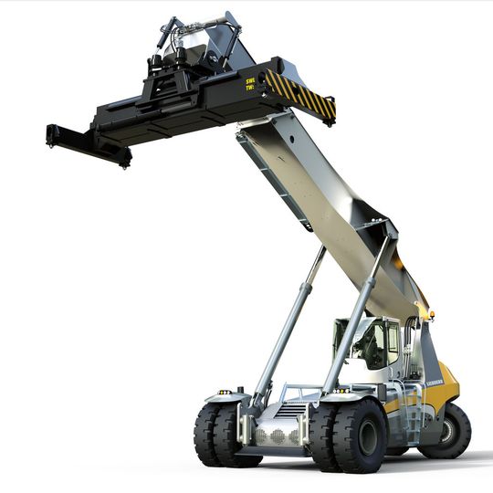 Das erste Modell der Pulser Reachstacker-Serie: der LRS 545. Das erste Modell der Pulser Reachstacker-Serie: der LRS 545.