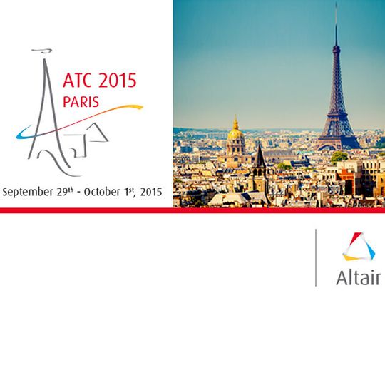 Vom 29. September bis zum 1. Oktober 2015 findet im Cité des Sciences in Paris, Frankreich, die 8. European Altair Technology Conference statt. Vom 29. September bis zum 1. Oktober 2015 findet im Cité des Sciences in Paris, Frankreich, die 8. European Altair Technology Conference statt.