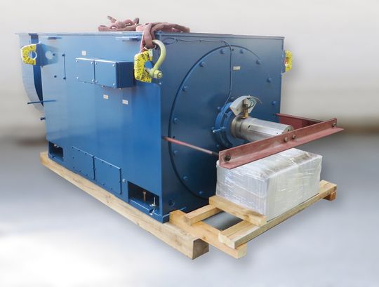 Einer von drei Reserve- und Ersatzmotoren mit Wellen aus besonders hartem Stahl, die Menzel Elektromotoren für ein türkisches Zementwerk gefertigt hat. Einer von drei Reserve- und Ersatzmotoren mit Wellen aus besonders hartem Stahl, die Menzel Elektromotoren für ein türkisches Zementwerk gefertigt hat.