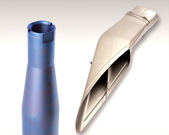 Titan-Bauteile für Luft- und Raumfahrt. Titan-Bauteile für Luft- und Raumfahrt.