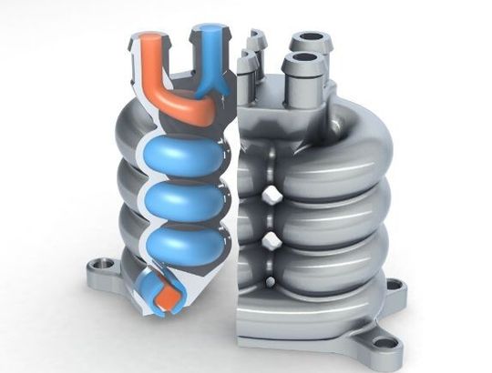 Generativ gefertigter und strömungsoptimierter Wärmeaustauscher Generativ gefertigter und strömungsoptimierter Wärmeaustauscher