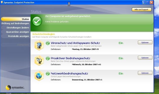 Symantec Endpoint Protection 11 schafft auf dem Client schnellen Überblick zur aktuellen Bedrohung. Symantec Endpoint Protection 11 schafft auf dem Client schnellen Überblick zur aktuellen Bedrohung.