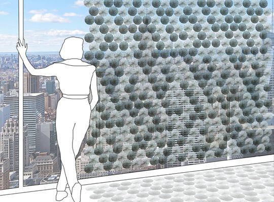 Die Forscher steuern das Fassadenelement ausschließlich mit der Wärmeenergie der Sonne. Die Forscher steuern das Fassadenelement ausschließlich mit der Wärmeenergie der Sonne.