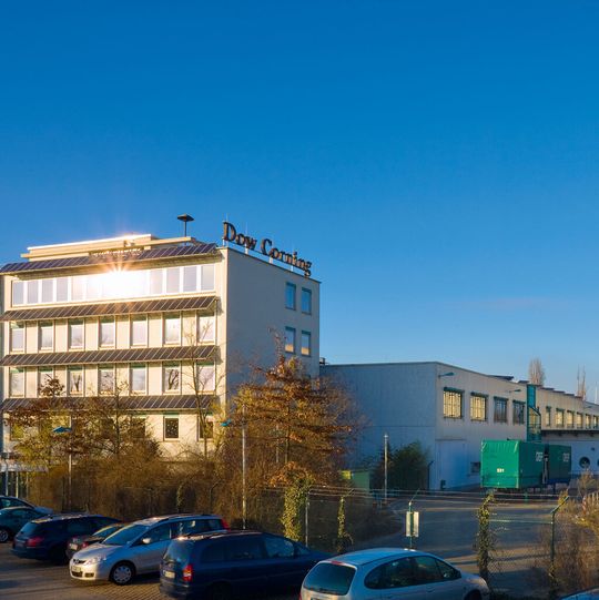 Blick auf den Dow Cornings-Standort in Wiesbaden