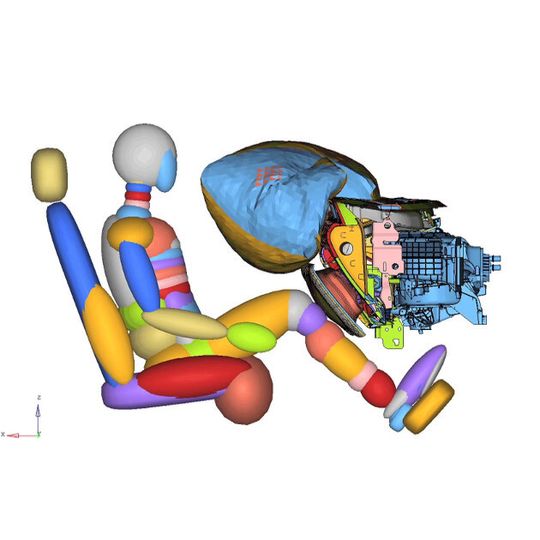 Kleiner, leichter und besser zu platzieren soll der neue Knie-Airbag von Ford sein. Kleiner, leichter und besser zu platzieren soll der neue Knie-Airbag von Ford sein.