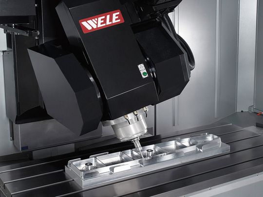 The Wele UA 2590 5-axis vertical machining centre (VMC) is said to be able to maximise material removal. The Wele UA 2590 5-axis vertical machining centre (VMC) is said to be able to maximise material removal.