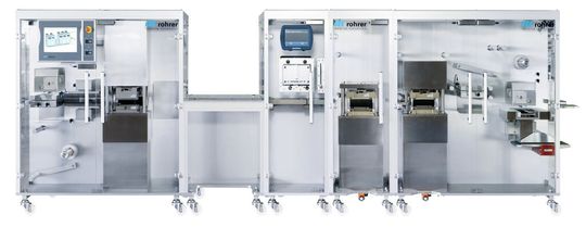 Blistermaschine R760 verpackt Tabletten. Blistermaschine R760 verpackt Tabletten.