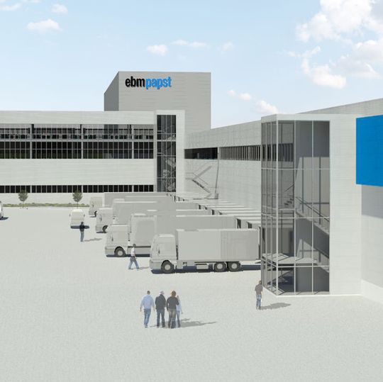 Das Versandzentrum wird eine Größe von 38.000 m² haben. Das Versandzentrum wird eine Größe von 38.000 m² haben.